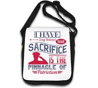 I have long believed that sacrifice is the pinnacle of patriotism Shoulder Bag White