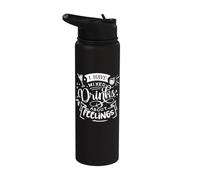 I Have Mixed Drinks About Feelings Funny Alcohol Men Women Stainless Steel Insulated Water Bottle