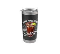 I Have Mixed Drinks About Feelings Funny Michelada Beer Lime Stainless Steel Insulated Tumbler