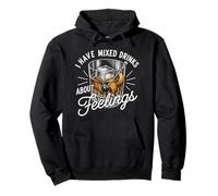 I Have Mixed Drinks About Feelings Funny Old Fashioned Humor Pullover Hoodie
