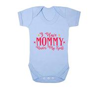 I Have Mommy Under My Spell Magic Statement Baby Grow Vest, 0-3 Months, Pastel Blue