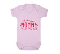 I Have Mommy Under My Spell Magic Statement Baby Grow Vest, 6-12 Months, Pastel Pink