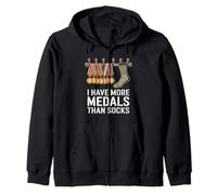 I Have More Medals Than Socks Veterans Day Zip Hoodie
