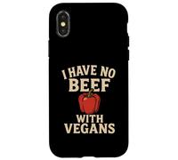 "I Have No Beef With Vegans" Funny Vegan-Friendly Case for iPhone X/XS