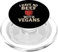 "I Have No Beef With Vegans" Funny Vegan-Friendly PopSockets PopGrip for MagSafe