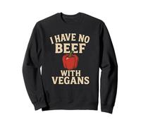 "I Have No Beef With Vegans" Funny Vegan-Friendly Sweatshirt