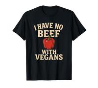 "I Have No Beef With Vegans" Funny Vegan-Friendly T-Shirt