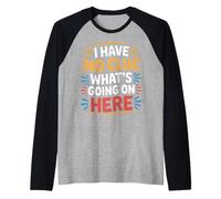 I Have No Clue What's Going On Here Confused Puns - Raglan Baseball Tee