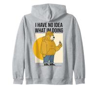 I Have No Idea What Im Doing Funny Bear First Time Dad Zip Hoodie