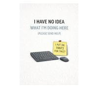 I have no Idea what I'm doing here: 6 x 9- Funny Saying Sarcastic Work Gag Gift for Office Coworkers, Employees, Adults, Boss: Blank Lined Notebook Journal