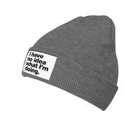 I Have No Idea What I'm Doing Women Men Knit Winter Hats Fashion Watch Cap Soft Chemo Hat for Sports Winter Running