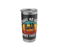 I Have No Idea What This is Floppy Disk Retro 70s 80s 90s Stainless Steel Insulated Tumbler