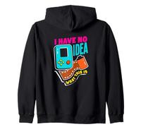 I Have No Idea What This Is Funny Retro 80s 90s Sarcastic Zip Hoodie