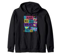 I Have No Idea What This Is Retro Camera Tape Boombox Zip Hoodie