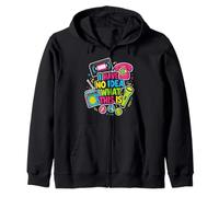I Have No Idea What This Is Retro Phone Cassette Radio Zip Hoodie