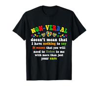 I Have Non-Verbal Autism Awareness Puzzle Piece T-Shirt
