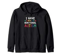 I Have Nonverbal Autism Awareness Autistic Neurodiversity Zip Hoodie