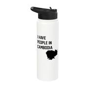 I Have People in Cambodia Stainless Steel Insulated Water Bottle