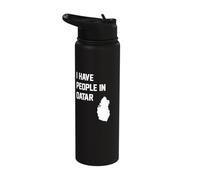 I Have People in Qatar Stainless Steel Insulated Water Bottle