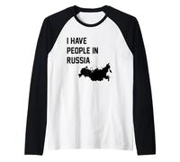 I Have People in Russia Raglan Baseball Tee