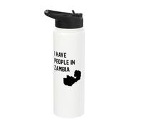 I Have People in Zambia Stainless Steel Insulated Water Bottle