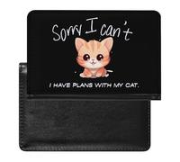 I Have Plans with My Cat Passport Holder Travel Wallet Cover Case with Card Slot Organiser for Men Women