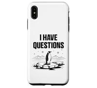 I Have Questions Penguin Head Towards The Mountains Humor Case for iPhone XS Max