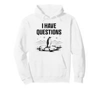 I Have Questions Penguin Head Towards The Mountains Humor Pullover Hoodie