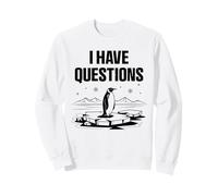I Have Questions Penguin Head Towards The Mountains Humor Sweatshirt