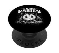 I Have Rabies Possum Funny Rabid Possum I Have Rabies PopSockets Adhesive PopGrip