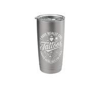 I Have Really Cool Tattoos Under Here But I'm Cold Funny Stainless Steel Insulated Tumbler