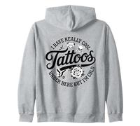 I Have Really Cool Tattoos Under Here But I'm Cold Funny Zip Hoodie
