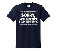 I Have Selective Hearing Men's Casual/Funny Joke Tee Men's T-Shirt(Navy,M)