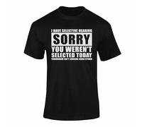 I Have Selective Hearing Sorry Funny Sarcastic Adult Novelty T-Shirt Humour Slogan Tee Black XL Style 1