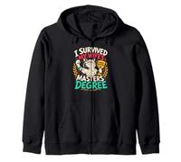 I have survived my wife s masters degree Zip Hoodie