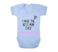 I Have The Best Mum Ever Heart Happy Mother’s Day [MD19] Baby Grow Vest, 6-12 Months, Pastel Blue