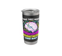 I Have Three Moods Hyperfixation Procrastination Nap Stainless Steel Insulated Tumbler