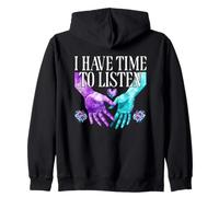 I Have Time To Listen Heart Hands Zip Hoodie