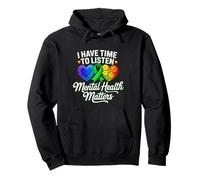 I Have Time To Listen Mental Health Awareness Matters Heart Pullover Hoodie