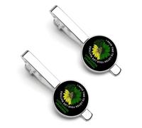 I Have Time To Listen Your Life Matters Liver Flag Theme Tie Clip for Men,Round Tie Bar Clips And Cufflinks Set for Luxury Clothing Accessories 2 Pcs&-1&-16