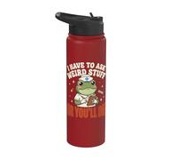I Have to Ask Weird Stuff Or You'll Die Stainless Steel Insulated Water Bottle