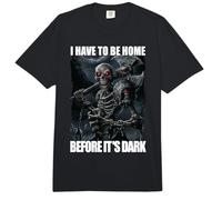 I Have to Be Home Before It's Dark Cringe Skeleton Comfort Colors Adult Heavyweight T-Shirt