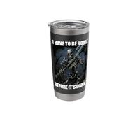 I Have to Be Home Before It's Dark Cringe Skeleton Stainless Steel Insulated Tumbler