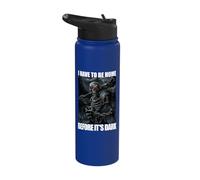 I Have to Be Home Before It's Dark Cringe Skeleton Stainless Steel Insulated Water Bottle