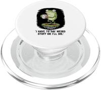 I Have to Say Weird Stuff Or I'll Die Funny Frog Meme Retro PopSockets PopGrip for MagSafe