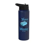 I Have Too Many Said No One Brick Building Block Builder Stainless Steel Insulated Water Bottle