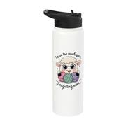 I Have Too Much Yarn I'm Getting More Knitting Humor Stainless Steel Insulated Water Bottle