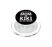 I Have Two 2 Titles Mom And Kiki Floral Flower PopSockets PopGrip for MagSafe