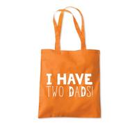 I Have Two Dads Gay Pride Tote Shopping Bag 10 Litres Capacity 42 x 38cm