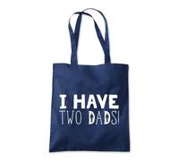 I Have Two Dads Gay Pride Tote Shopping Bag 10 Litres Capacity 42 x 38cm